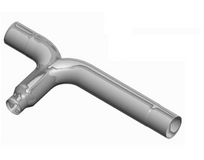 Lincoln Chrome 8” Large Diameter 90 Degree Y-Pipe Reduced 5”