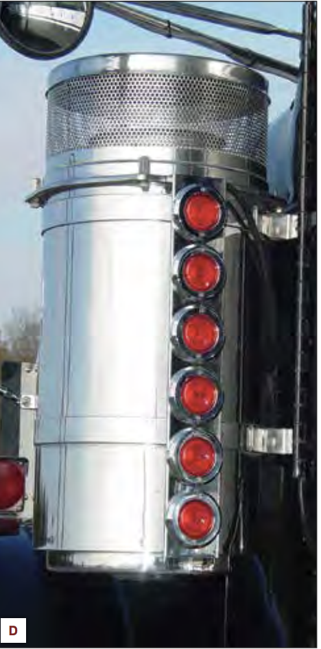 Rear Breather Lights 3/4" Button (12) Donaldson 13” (26.375") Fits Freightliner