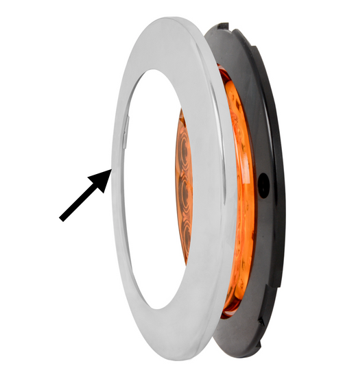 Chrome twist, lock & go bezel Easy one piece installation, do not need grommet