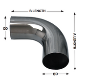 4" Exhaust Elbow 90 Degree 12" x 12" OD/OD Chrome