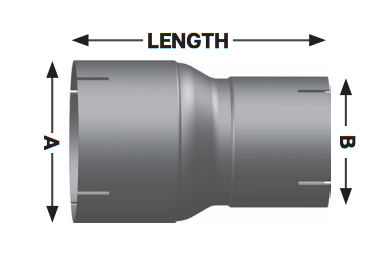 Reducer 6” I.D To 5 I.D, Chrome