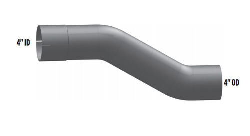 Premium 4" 2-Bend Exhaust Elbow Pipe fits International 9300 Aluminized