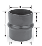 5" x 4" Air Intake Exhaust Rubber Reducer Hose