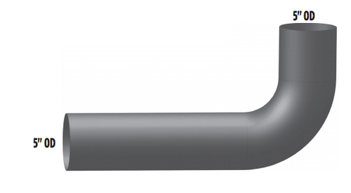 Premium 5" Exhaust Elbow 90 degree Aluminized Fits Kenworth