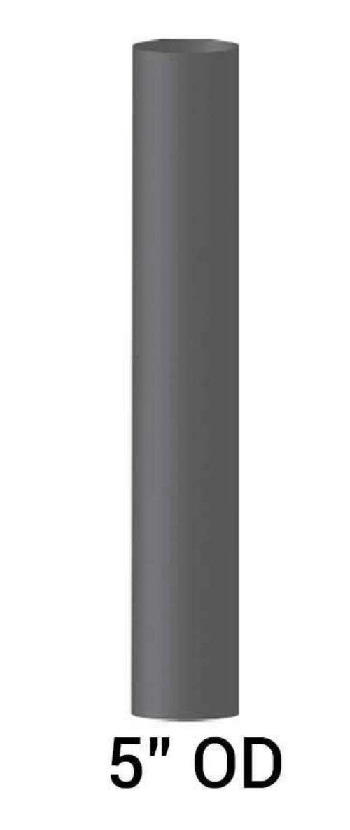 Premium 5" x 60" Straight Cut Aluminized Exhaust Stack OD Ends (straight pipe)