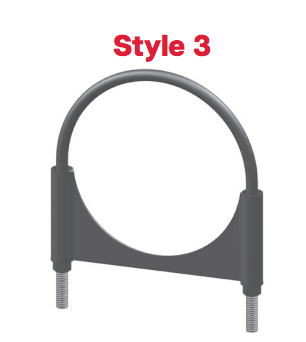 Chrome Round Bolt Single Saddle Exhaust Clamp 5"