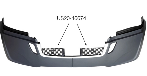 Lower Two Piece Bumper Mesh Fits Freightliner Cascadia 2018-2021