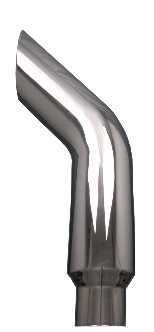 Chrome Bull Horn Top Stack 108”H X 6” Id. Reduced To 5” Id.