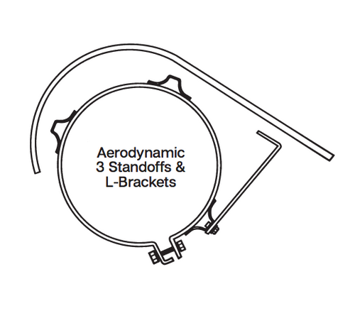 Premium 10" Aerodynamic Heat Shield Bracket