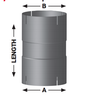 4" x 8" Exhaust Coupler ID-ID Aluminized