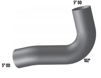 Chrome Left Exhaust Elbow fits Freightliner FLD112/FLD120