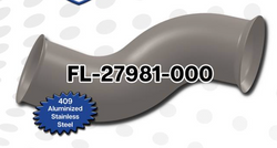 4" 2-Bend Whit Flare Elbow Fits Freightliner Cascadia Aluminized