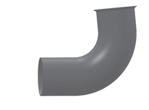 4" - 95 Deg. Aluminized Stainless Steel Elbow Pipe With Flare, Fits Freightliner