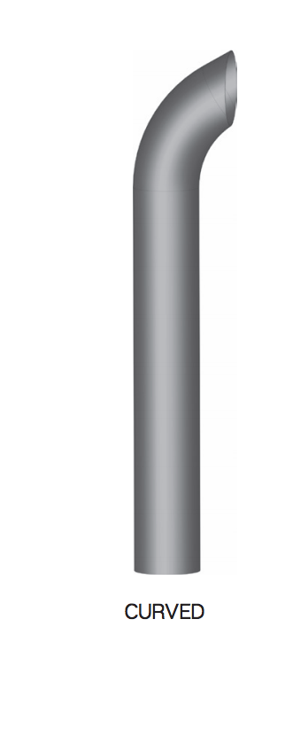 Aluminized Curve Top Stack 72”H X 5” Od. – MiamiStar.com