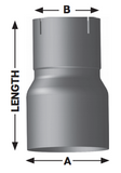 Premium 4" OD to 3.5" ID Exhaust Reducer Aluminized Pipe
