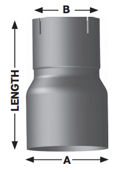 Premium 4" OD to 3.5" ID Exhaust Reducer Aluminized Pipe