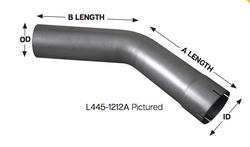 5" 45 Degree Exhaust Elbow 12" x 12" ID-OD Aluminized