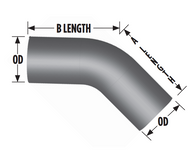 5" 45 Degree Exhaust Elbow 12" x 12" OD-OD Aluminized