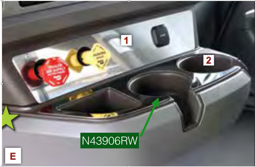 Top of Console / Cupholder Trim fits Kenworth T680/T880