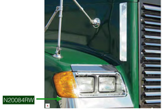 Front Fender Guards W/Sides fits Freightliner FLD 112/120 Pair