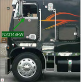 Window Trims (For Cab Mounted Mirros, Pair fits Freightliner Classic/Fld, Cabover Under