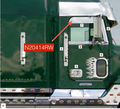 W/Door Mirror 6.75” Chop Top Polished Finish fits Freightliner Classic/FLD