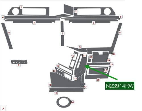 Center Dash Right Side Trim W/2 fits Freightliner Classic/Fld