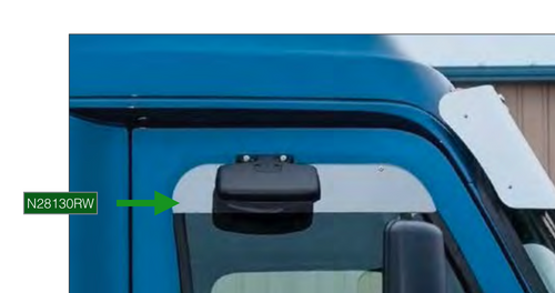 Top of Door Trim 5" - Top of Door Trim - Frame Mount Stainles Steel Fits Freightliner Cascadia