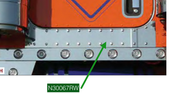 Under Door Panels W/Dimples (Tape Mount) fits Peterbilt 379/388/389