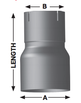 Reducer 6” Od 5” Id Chrome
