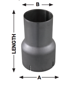 4" ID to 3.5" OD Exhaust Reducer Aluminized Pipe