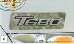 Door Logo Trims Squared fits Kenworth T680, T880