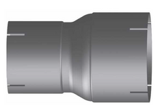 4.5" ID to 4" OD Exhaust Reducer Aluminized Pipe
