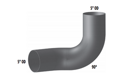 5" Elbow Fits Freightliner Aluminized OD/OD Left
