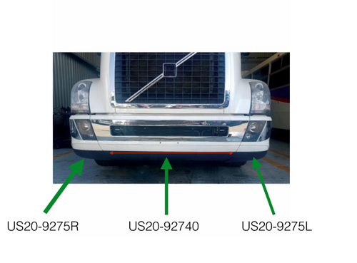Air Flow Bumper Deflector Fits Volvo VNL 2015-2017 DRIVER