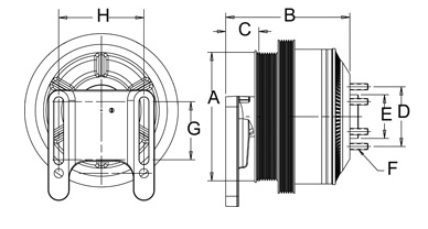 Horton Clutch, Fan DM Advantage On/Off Fits Kenworth (Caterpillar)