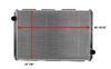 Radiator Plastic Tank, Aluminum Core fits International 8200, 9900, 9200, 9100, 9100I, 9400, 9900IX, Fits Cummins N-14- DETROIT SERIES 6