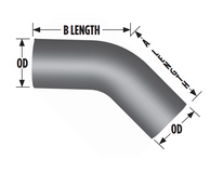 Premium 4" Aluminized 90º Elbow With Both Ends O.D And Both Arms 18” In Length