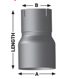 5" OD to 4.5" ID Exhaust Reducer Aluminized Pipe