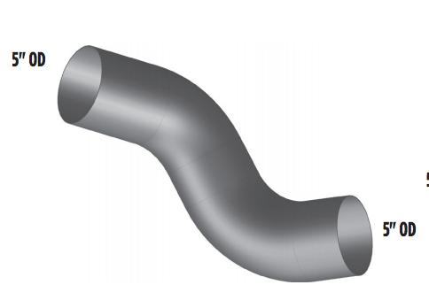 Chrome Exhaust Elbow Left Side Fits Peterbilt