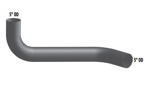 Pipe fits Mack Ch Aluminized