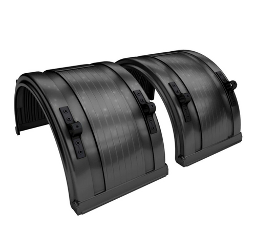 ( Pair ) 22.5"/24.5" Wheels Single Axle Full Round Fender - Spray Master® Fr-22 Series, 2 Fender - Plastic