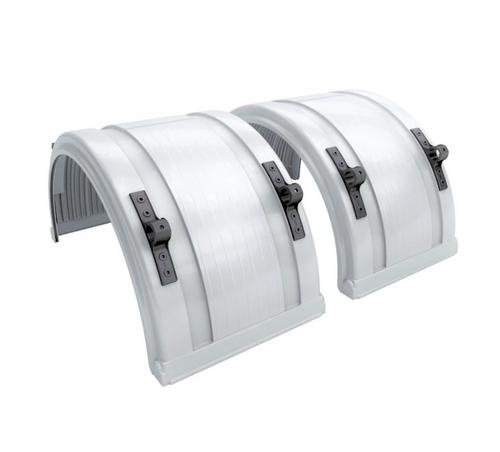 ( Pair ) 22.5"/24.5" Wheels Single Axle Full Round Fender - Spray Master® Fr-22 Series, 2 Fender - Plastic