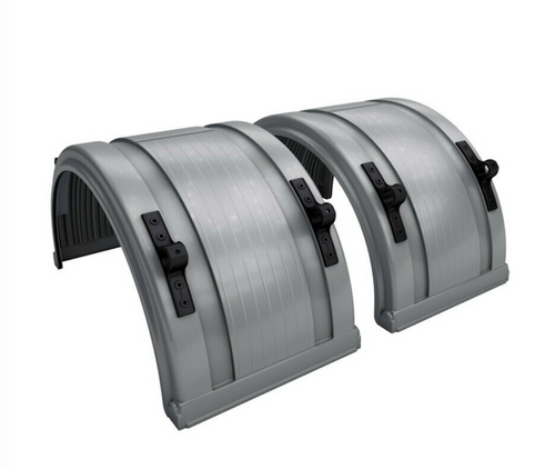 ( Pair ) 22.5"/24.5" Wheels Single Axle Full Round Fender - Spray Master® Fr-22 Series, 2 Fender - Plastic