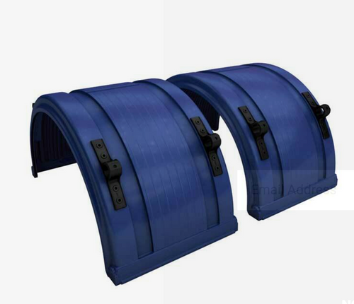 ( Pair ) 22.5"/24.5" Wheels Single Axle Full Round Fender - Spray Master® Fr-22 Series, 2 Fender - Plastic