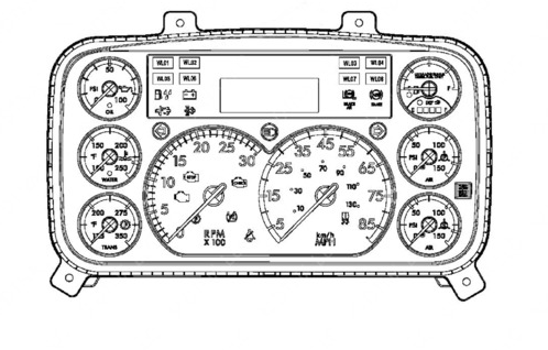 Gauge cluster fits Freightliner M2 “6 Gauge “ with Gauge DEF