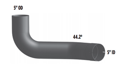 Chrome Exhaust Right Elbow Fits Kenworth W900B/L,T600,T800