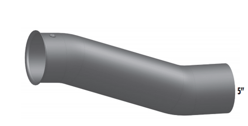 5" Aluminized 2-Bend W/ Flare + Pyro Fits Volvo Turbo Exhaust Pipe