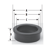 5” x 4.5 Air Intake Rubber Reducer Insert