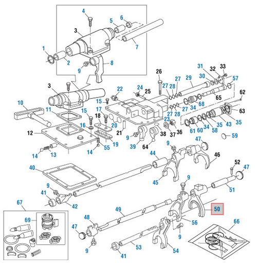 Lo / Direct Fork Mack TRTXL-107 Transmission application Mack TRTXL / TRDL / TRDLG 1070 Transmission application